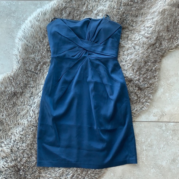BCBGMaxAzria | Dresses | Bcbg Maxazria Blue Strapless Dress | Poshmark